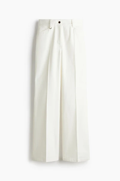 Flared Twill Pants