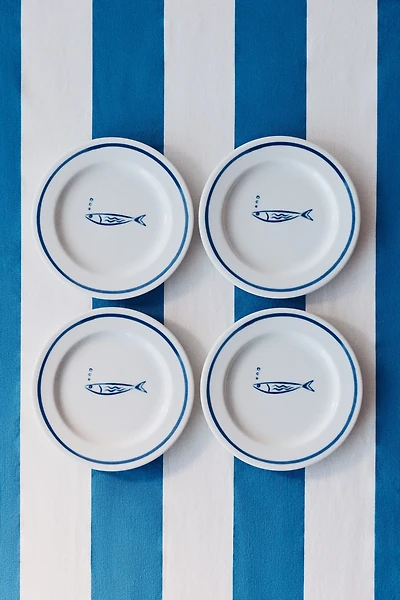 4-Pack Small Porcelain Plates