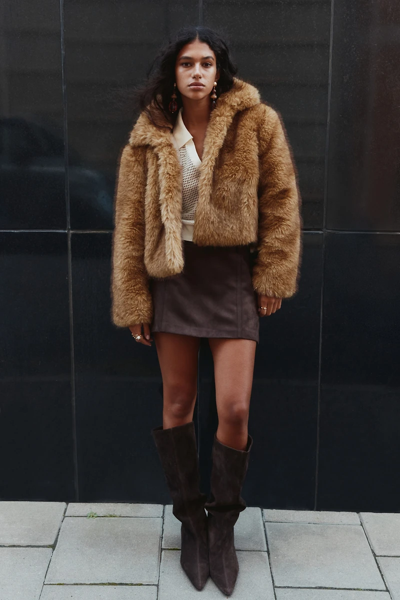 Cropped Fluffy Jacket