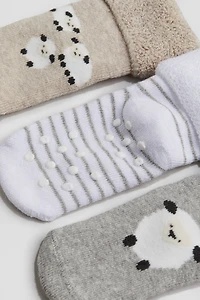Lot de 3 paires chaussettes en bouclette