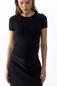 MAMA Short-Sleeved Microfiber Bodysuit