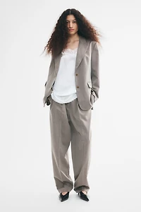 Single-Breasted Twill Blazer