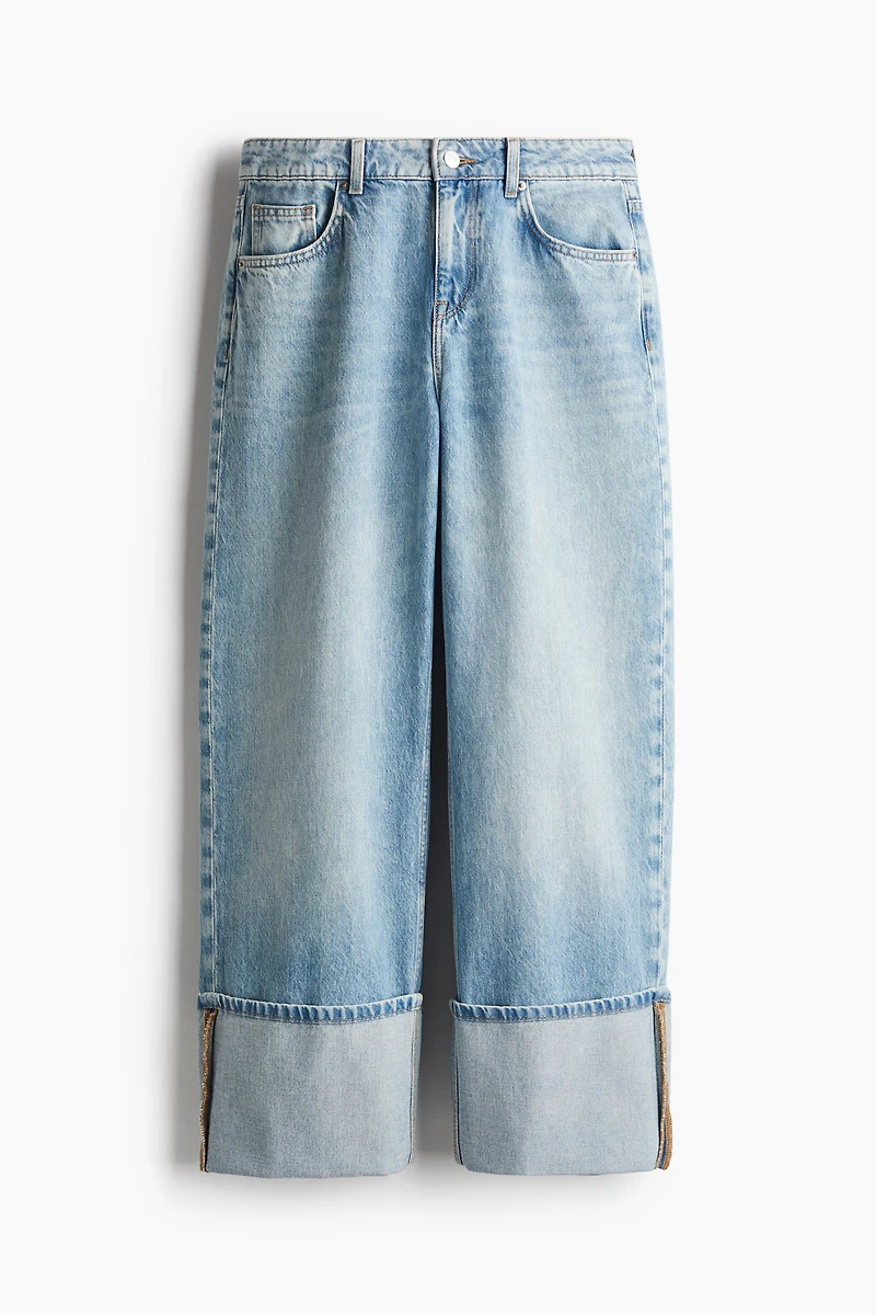 Jean Flottant Taille Basse Jambes Amples