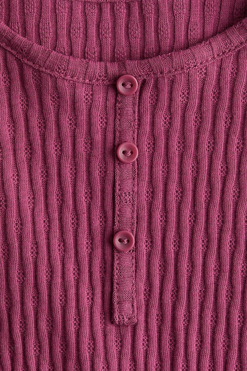 Pointelle Jersey Top