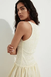 Smocked Seersucker Dress