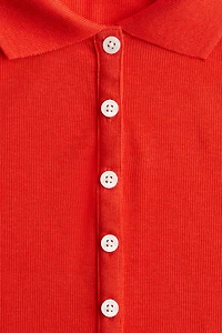 Ribbed Polo Shirt