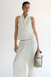 Pantalon texturé avec cordon de serrage