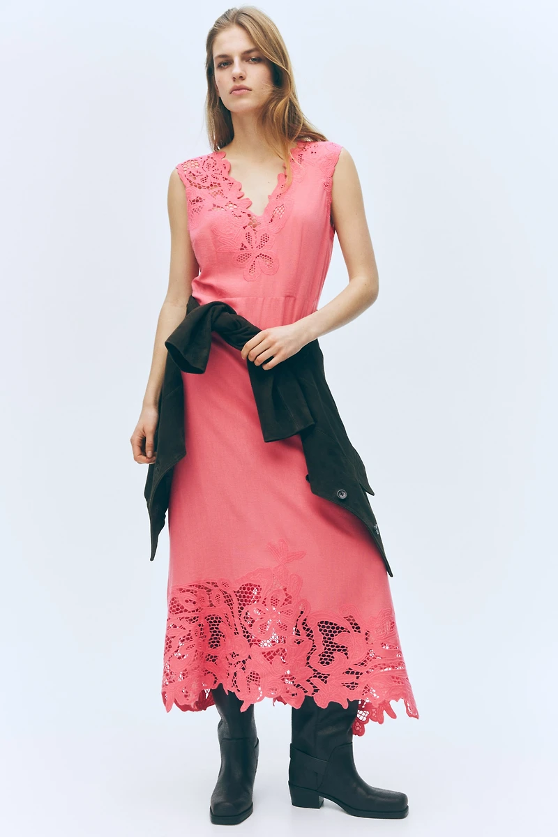 Dress with Eyelet Embroidery