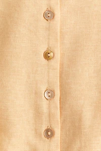 Chandail sans manches en lin mélangé