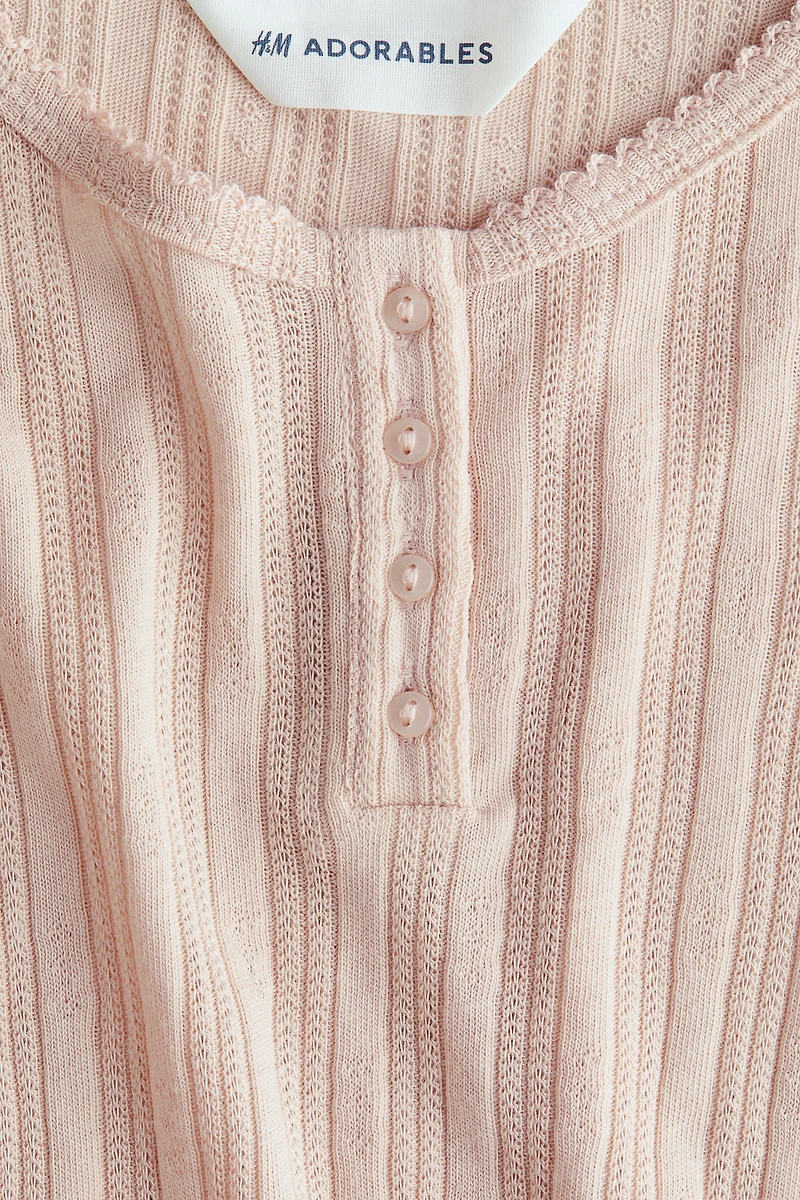 Pointelle-Knit Top