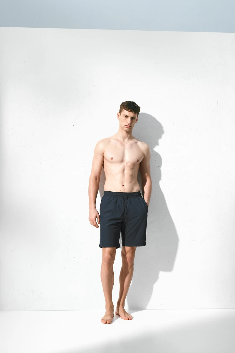 Knee-Length Swim Shorts