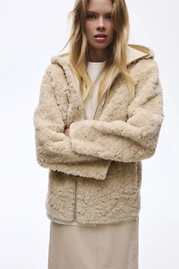 Hooded Teddy Fleece Jacket