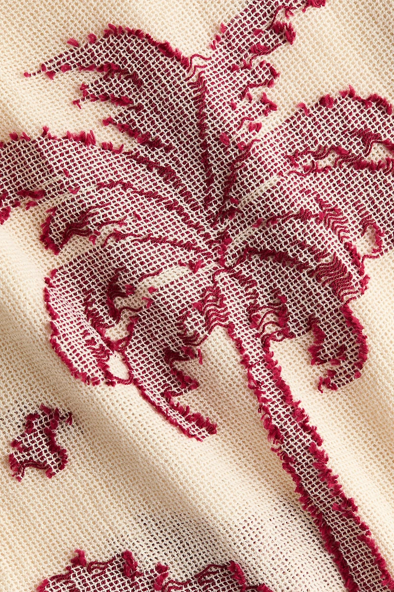 Jacquard-Weave Cotton Beach Skirt