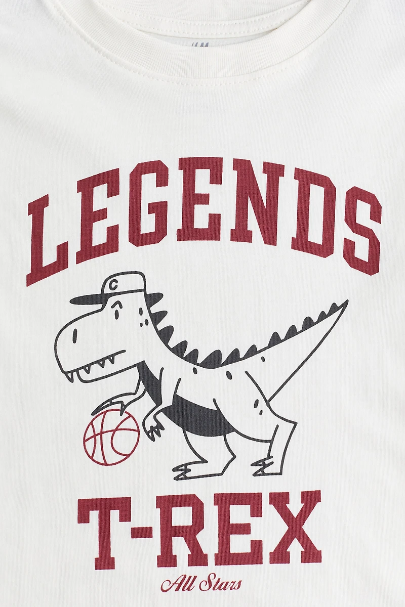 T-shirt en coton imprimé