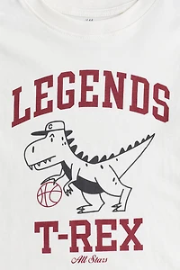 T-shirt en coton imprimé