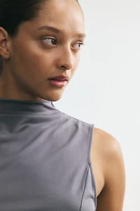 Modal-Blend Mock Turtleneck Top