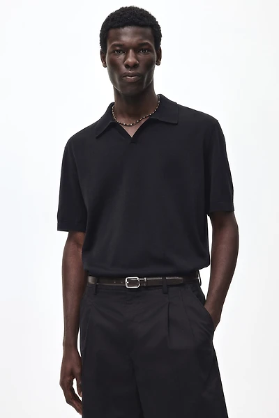 Regular-Fit Silk-Blend Polo Shirt
