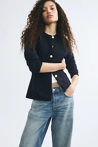 Fitted Fine-Knit Cardigan