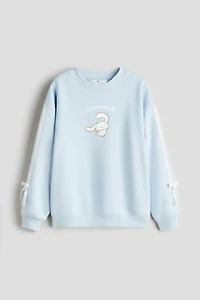 Oversized Sweatshirt with Printed Motif