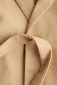 Brushed-Finish Tie-Belt Coat