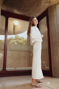 Collarless Denim Jacket