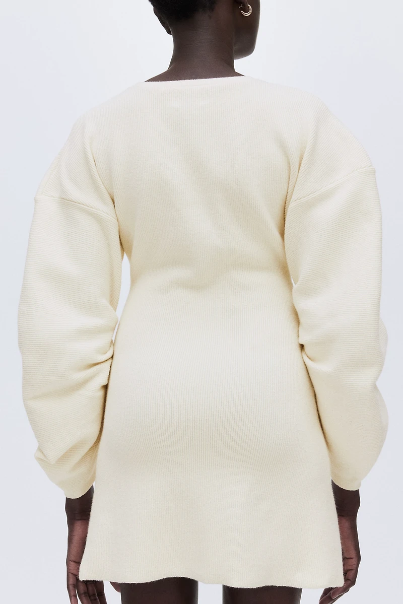 Viscose-Blend Rib-Knit Dress