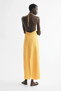 Broderie anglaise halterneck dress