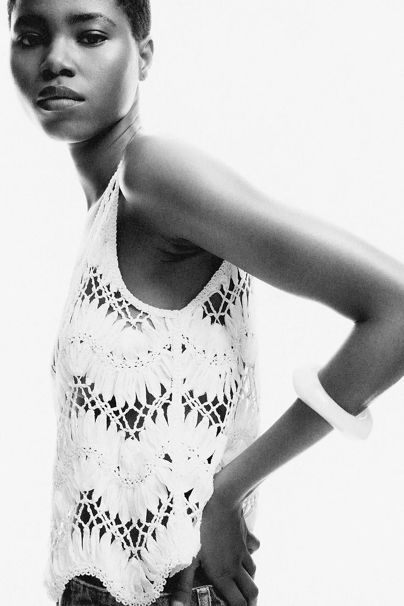 Crochet-Look Top