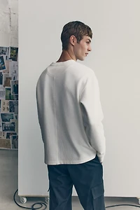 Waffled Long-Sleeved Shirt