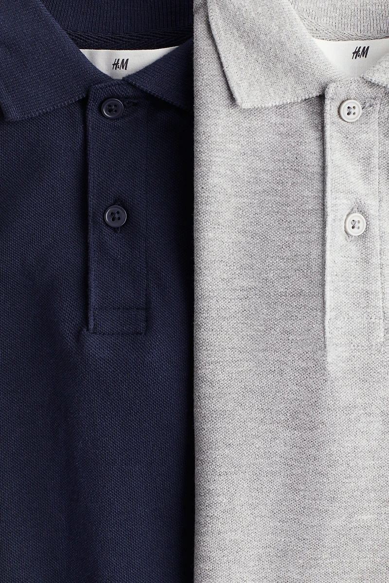 2-Pack Piqué Polo Shirts