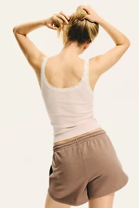 Lace-Trimmed Tank Top