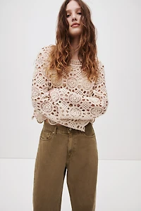 Barrel Regular Waist Jeans