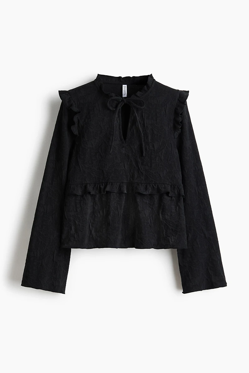 Jacquard Jersey Blouse