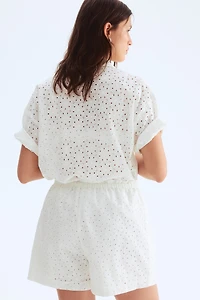 Eyelet-Embroidered Shorts