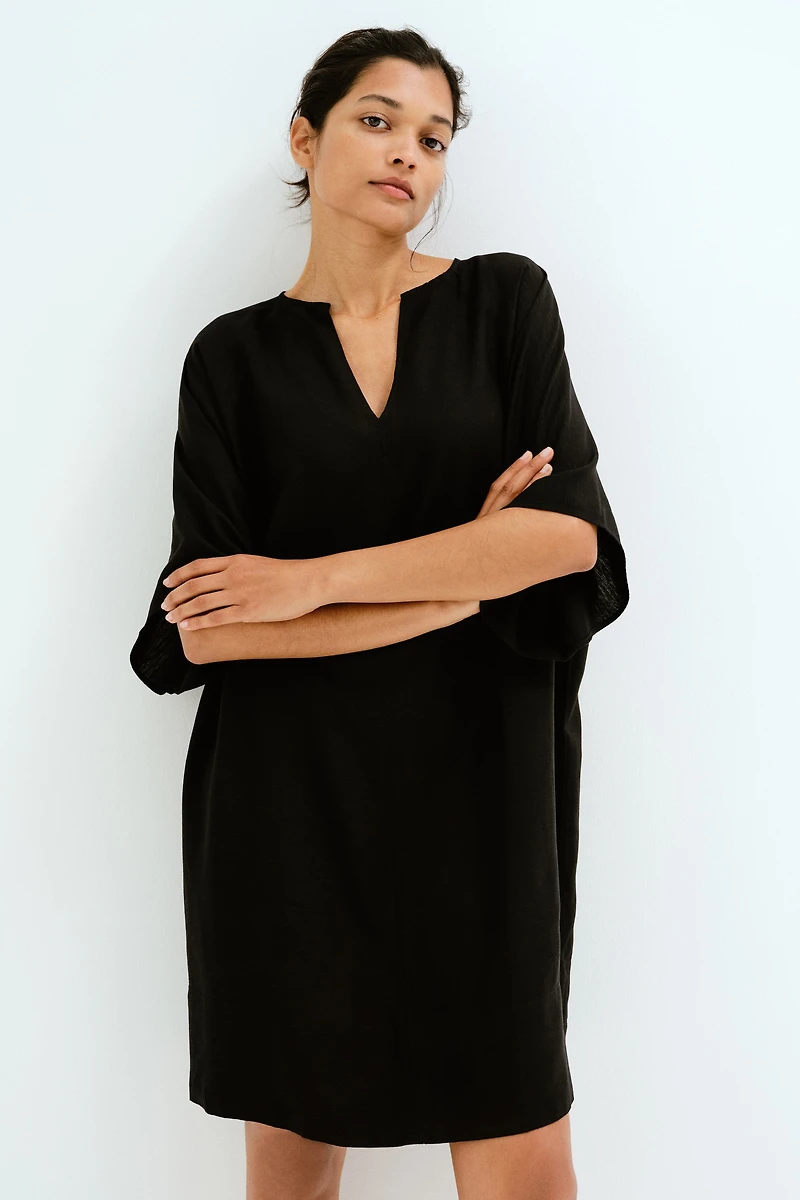 MAMA Before & After Linen-Blend Dress