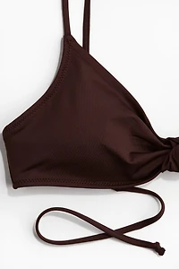 Knot-Detail Padded Bikini Top