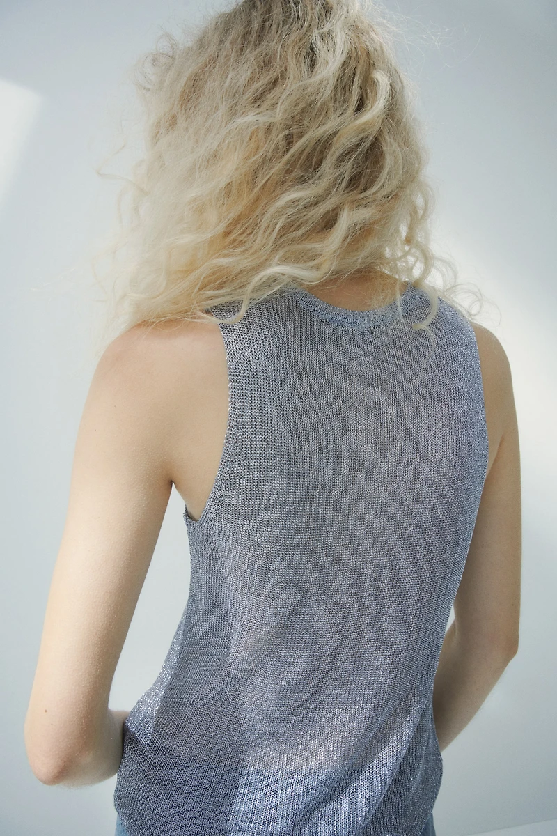 Metallic Knit Top