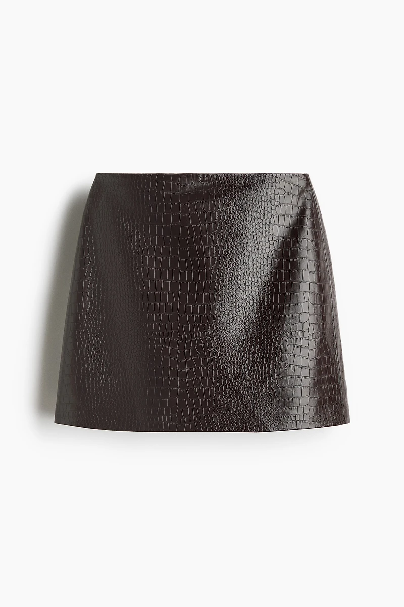 Coated Mini Skirt