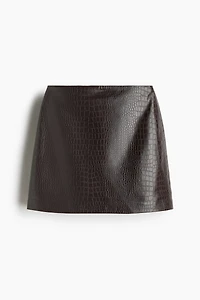 Coated Mini Skirt