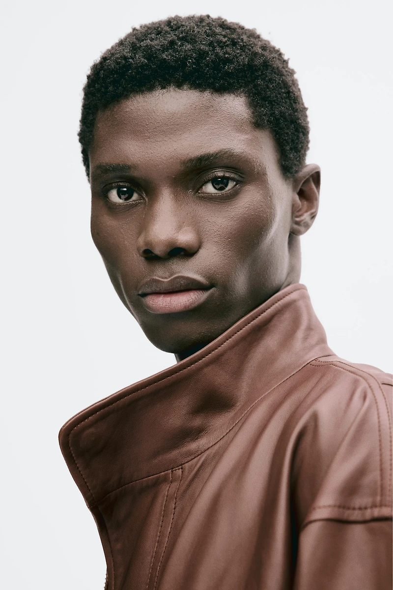 Leather Cargo Jacket