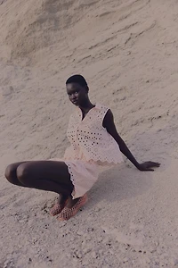 Eyelet-Embroidered Shirt