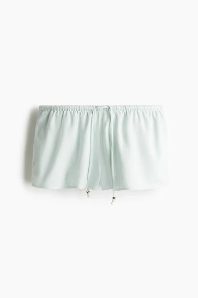 Linen-Blend Drawstring Shorts