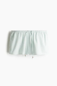 Linen-Blend Drawstring Shorts