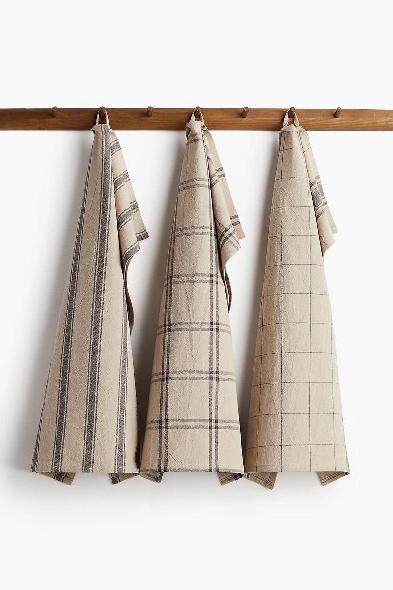 Lot de 3 linges à vaisselle en coton