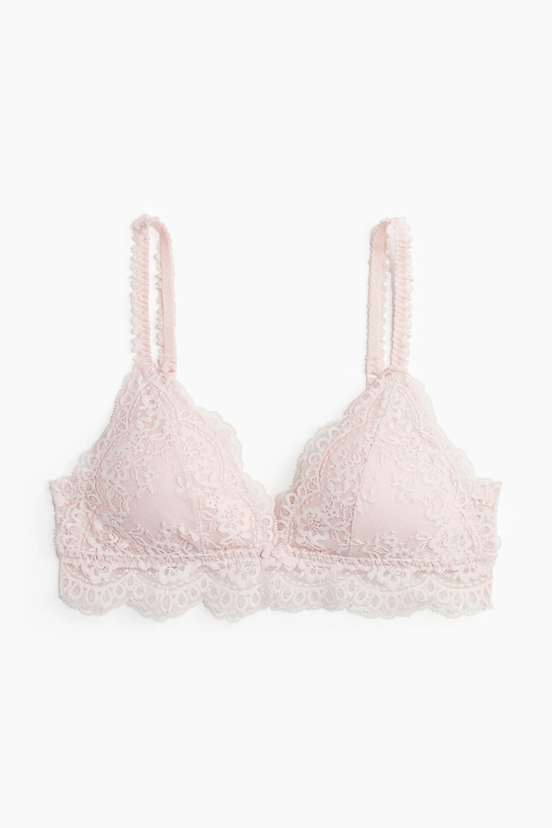 Soutien-gorge souple et coussiné en dentelle