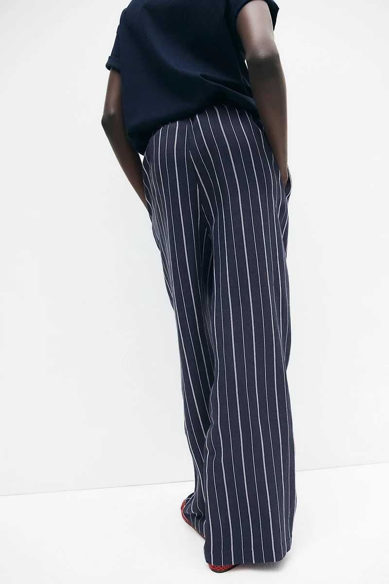 Linen-Blend Pants