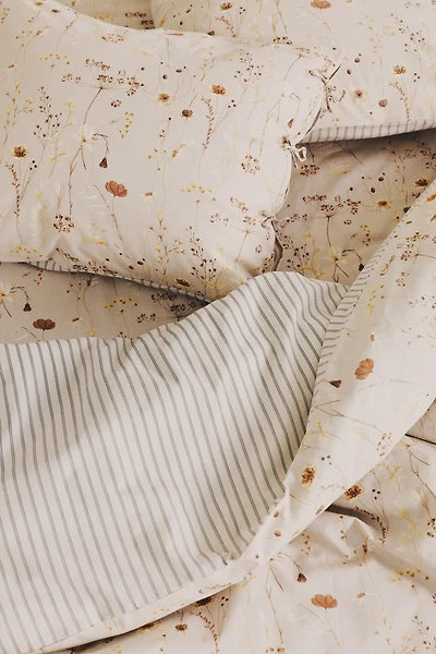 Floral-Print Twin Duvet Cover Set