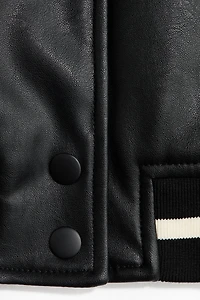 Coated bomber jacket