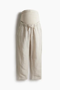 MAMA Linen-Blend Pants