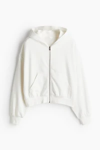 Veste Grande Taille à glissière avec capuchon